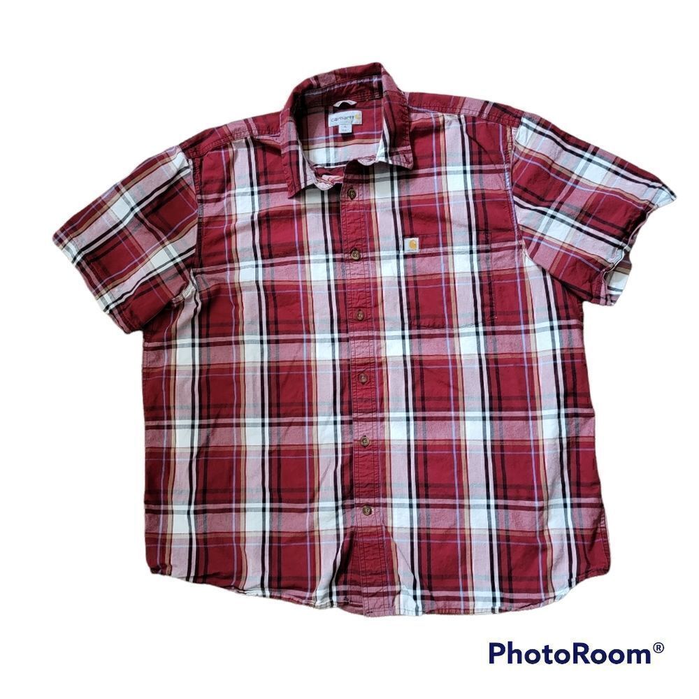 Carhartt Men's Plaid Button Up. Size XL.